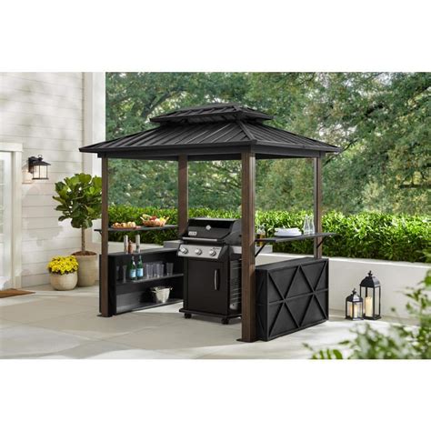 grill metal gazebo|hardtop grill gazebo home depot.